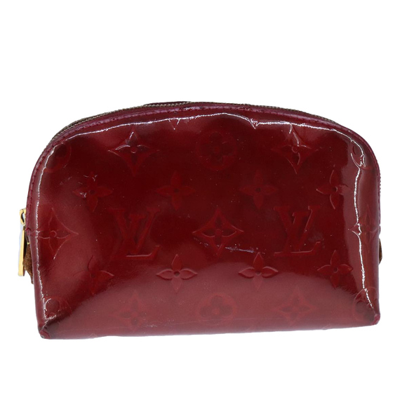 LOUIS VUITTON Vernis Pochette Cosmetic Pouch Pomme D'amour M91496 LV Auth 104413 - Picture 1 of 16